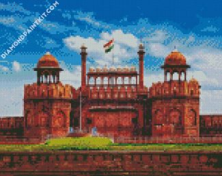 Red Fort delhi India diamond painting