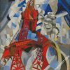 Robert Delaunay Red Eiffel Tower diamond painting