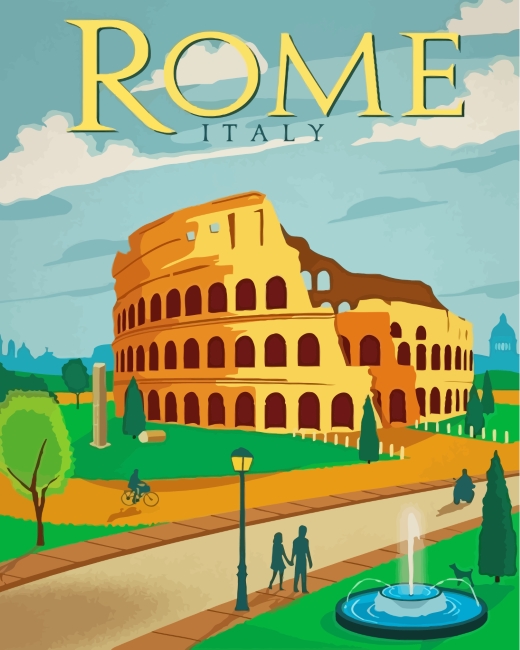 Rome City Poster diamond painting
