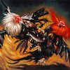Roosters Fight diamond painting