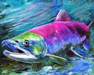 Salmon Fish diamond painting