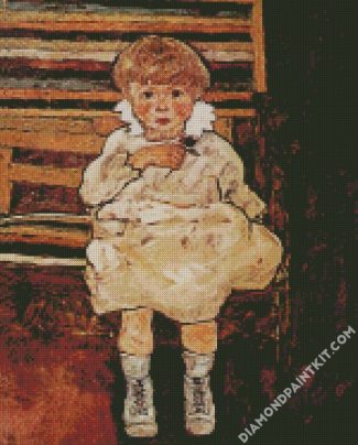Seated Child Egon Schiele diamond painting