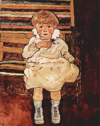 Seated Child Egon Schiele diamond painting