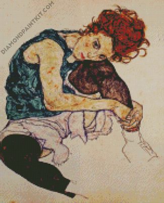 Seated Woman With Bent Knee diamond painting