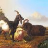 Sheep And Two Goats diamond painting