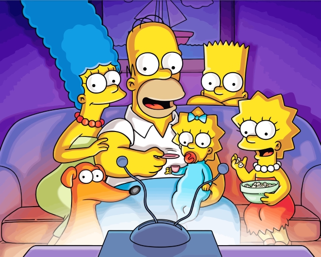Simpsons Watching Movie diamond painting