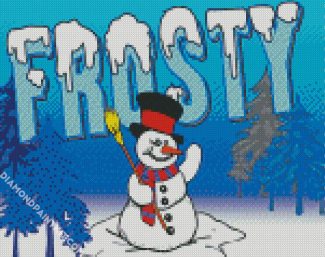 Snowman Frosty diamond painting