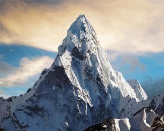 Snowy Everest Mountain diamond painting