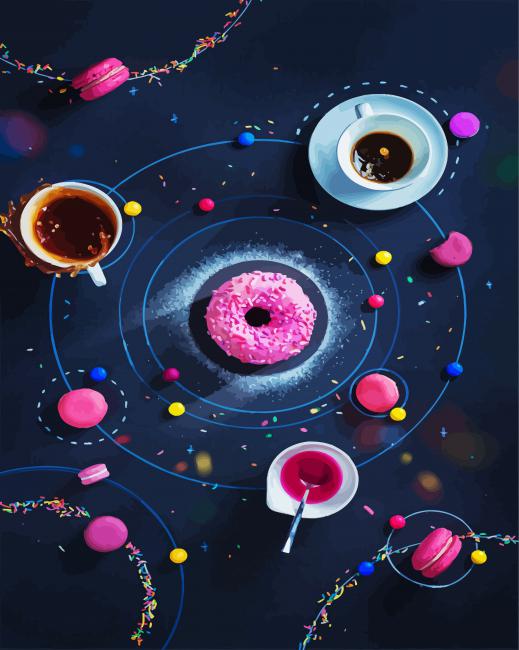Space Donut diamond painting