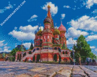 St Basils Cathedral St Petersburg diamond painting