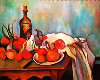 Still Life With Onions Cezanne diamond painting