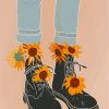 Sunflowers Boots diamond painting