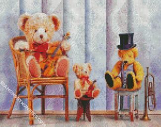 Teddy Bears Band diamond painting