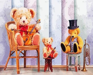 Teddy Bears Band diamond painting