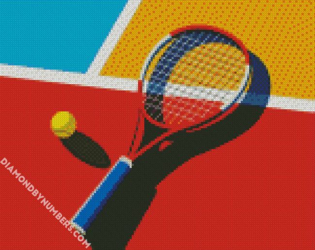 Tennis Racket And Ball diamond painting