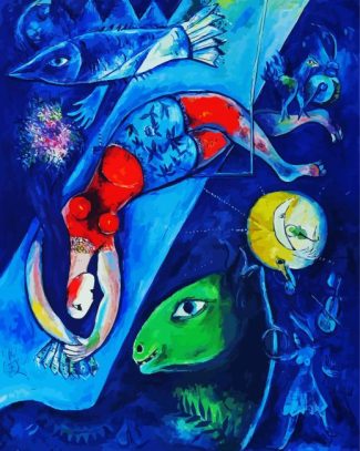 The Blue Circus Chagall diamond painting