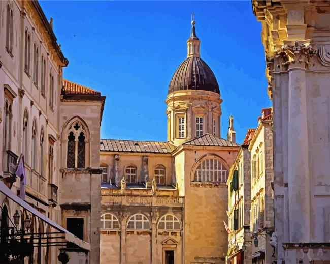 The Cathedral Of The Assumption Of The Virgin Mary Dubrovnik diamond painting
