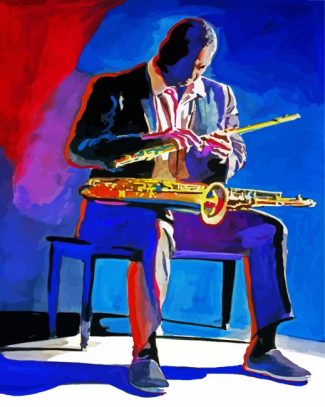 The Saxophone Player Art diamond Painting