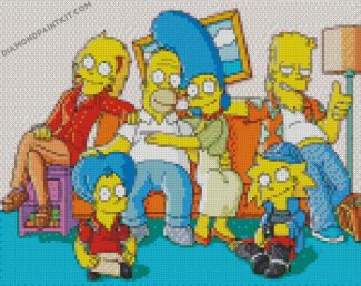 The Simpsons Family Animation diamond paintings