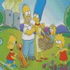 The Simpsons In Picnic diamond paintings