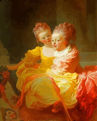 The Two Sisters By Fragonard diamond painting