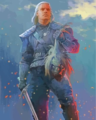 The Witcher Geralt of Rivia diamond painting