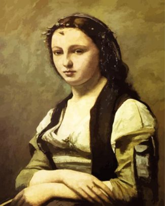 The Woman With A Pearl By Corot diamond painting