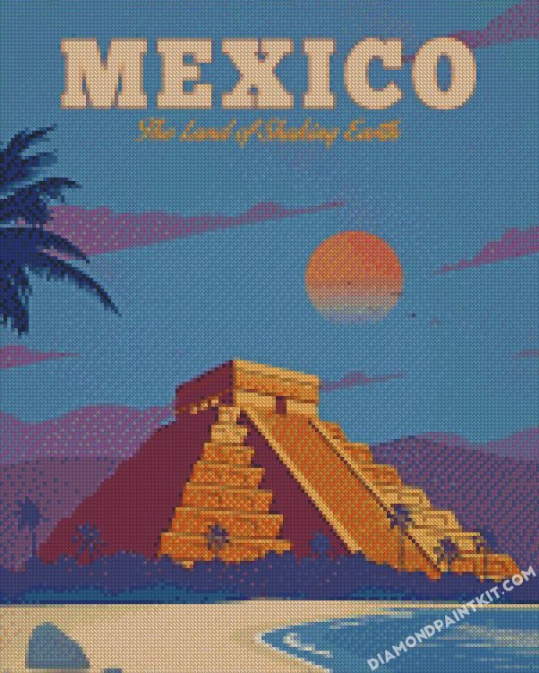 Travel Poster Mexico diamond paintings