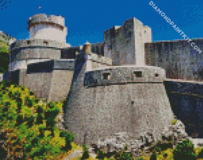 Tvrdava Castle Minceta Dubrovnik diamond painting