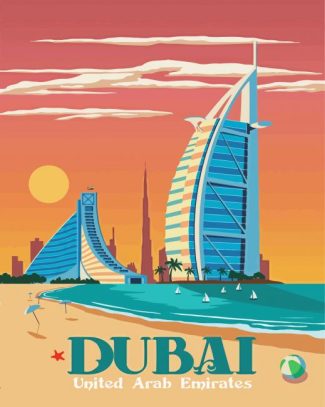 UAE Dubai Poster diamond painting