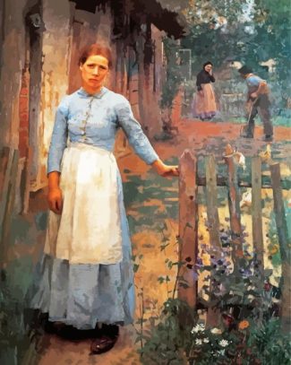 Victorian Farmer Girl diamond painting