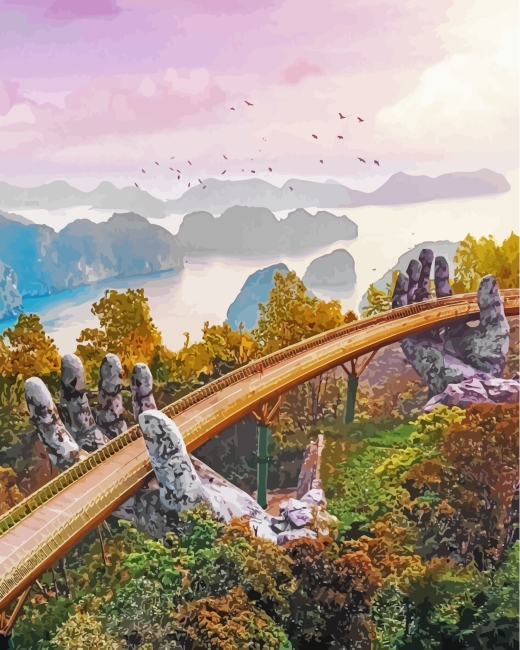 Vietnam Alpaca Bridge diamond painting