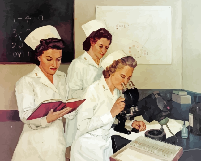 Vintage Army Nurses diamond painting