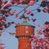Wasserturm Elmshorn blossoms diamond paintings