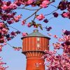 Wasserturm Elmshorn blossoms diamond painting