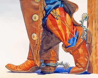 Western Cowboy Boots diamond painting