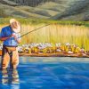 Western Man Fishing diamond painting