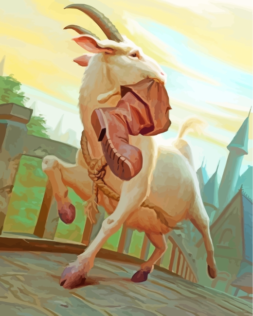 White Goat Animal diamond painting
