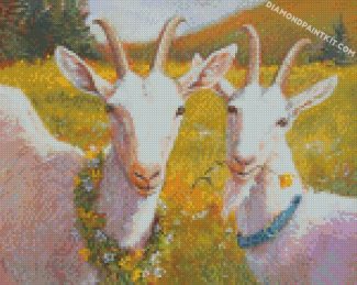 White Goats diamond paintings