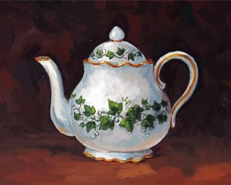 White Vintage Teapot diamond painting