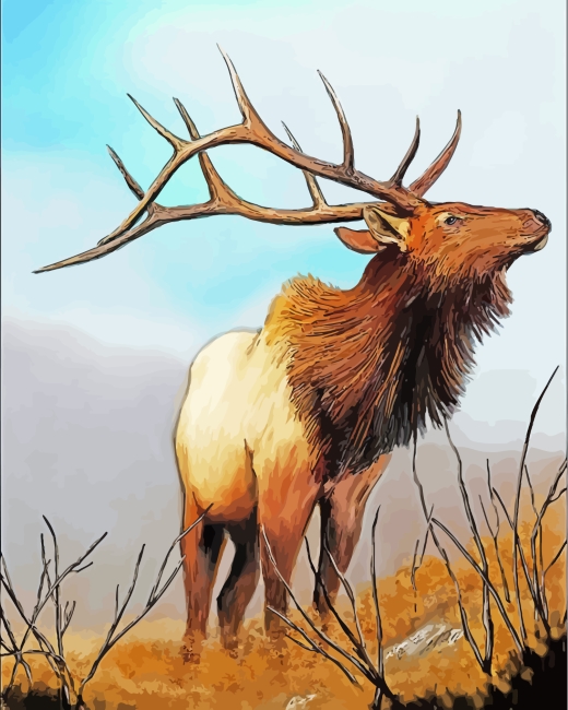 Wild Elk diamond painting