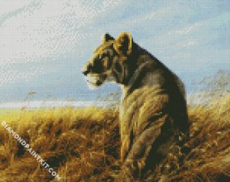 Wild Lioness diamond painting