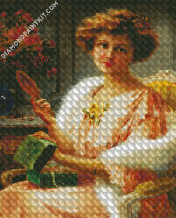 Young Lady With Mirror diamond paintings