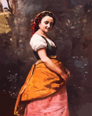 Young Woman In The Woods diamond painting
