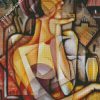 Abstract Cubism Lady diamond painting