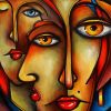 Abstract Faces Art diamond painting