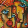 Abstract Faces Cubism diamond painting
