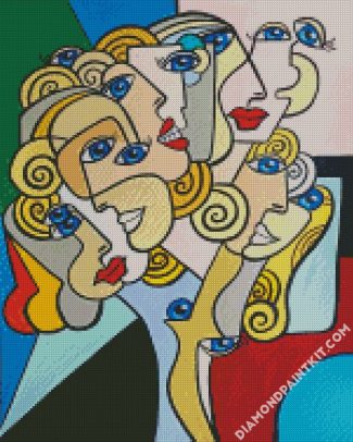 Abstract Faces diamond painting