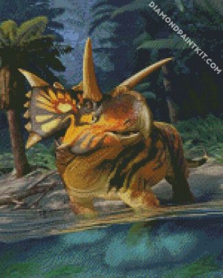 aesthetic Dinosaur Triceratops diamond paintings