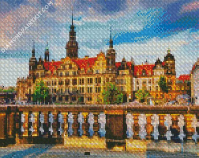 Aesthetic Dresden Castle diamond painting